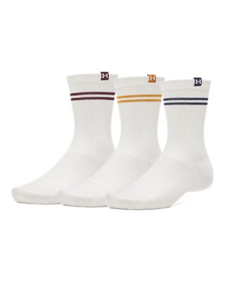 Chaussettes mi-hautes en coton UA Sportstyle unisexes (lot de 3 paires)