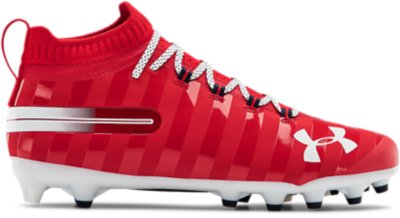 all red under armour spotlight cleats