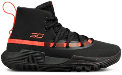 under armour basketball shoes black and orange