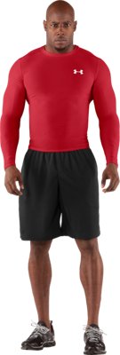 red long sleeve under armour shirt