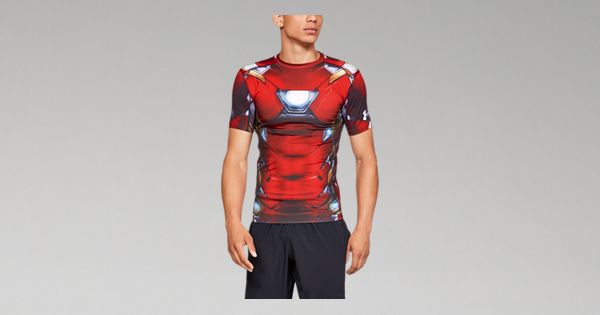 NEW MEN'S UNDER ARMOUR AVENGERS ALTER EGO IRON MAN COMPRESSION T-SHIRT ~ MD Clothes, & Accessories YA9286664