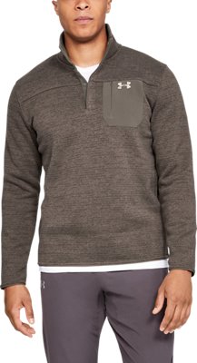 under armour men's sweaterfleece henley long sleeve shirt