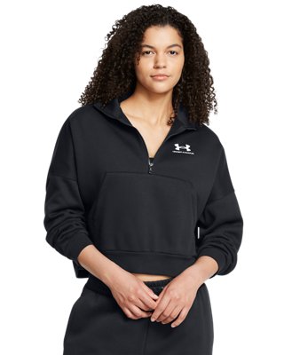 Bluza damska UA Icon Fleece Oversized ½ Zip