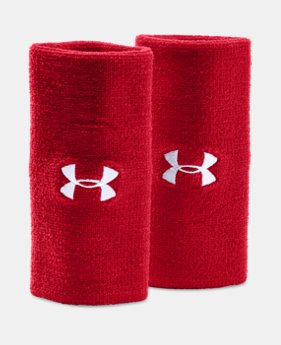 Best Seller 6" UA Performance Wristband 2-Pack 1 Color Available $8.99