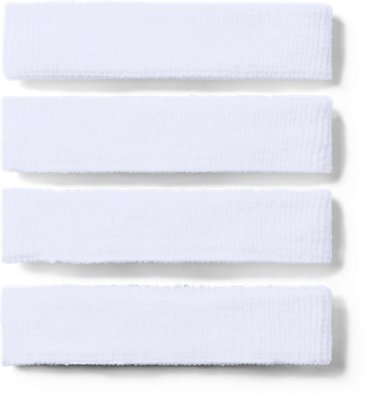 UA 1" Performance Wristband 4-Pack, White, pdpMainDesktop image number 2
