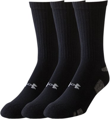 Men's UA HeatGear® Crew Socks 3-Pack  2 Colors $16.99