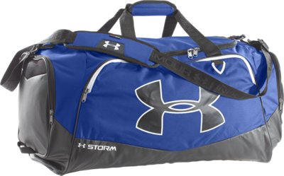 blue under armour duffle bag