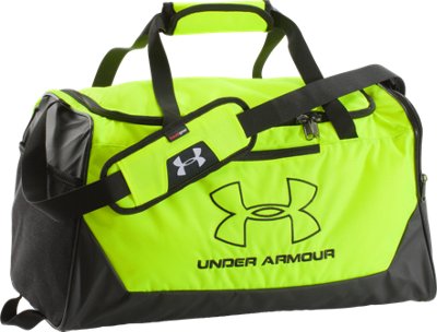 neon green duffle bag