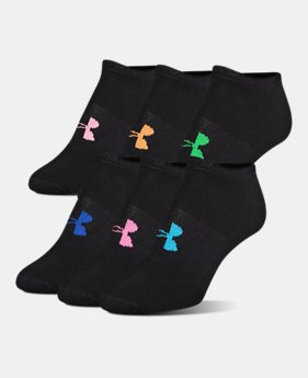 Women‘s UA Big Logo No-Show Socks – 6-Pack 1 Color Available $15