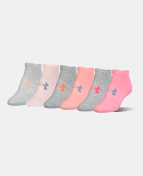 Women‘s UA Big Logo No-Show Socks – 6-Pack 2 Colors Available $20