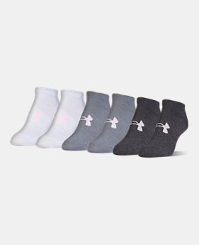 Women‘s UA Big Logo No-Show Socks – 6-Pack 1 Color Available $15