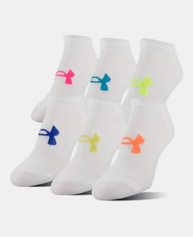 Women‘s UA Big Logo No-Show Socks – 6-Pack 1 Color Available $15