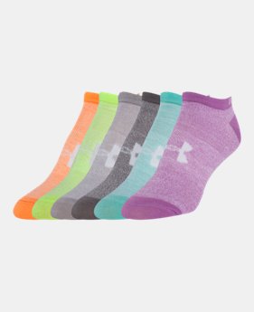 6-Pack Women‘s UA Big Logo No-Show Socks – 6-Pack 2 Colors $11.99 to $20