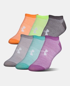 Women‘s UA Big Logo No-Show Socks – 6-Pack 1 Color Available $24.99