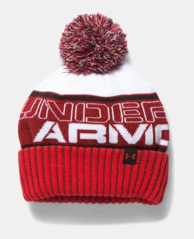 Boys' UA Pom Beanie LIMITED TIME: FREE U.S. SHIPPING 5 Colors $11.99 to $15.99
