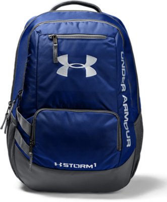 blue and green under armour backpack
