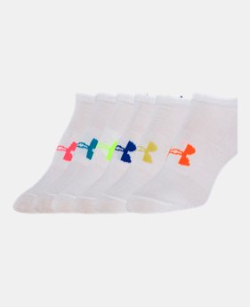 Girls’ UA Big Logo No Show Socks 6-Pack 1 Color $19