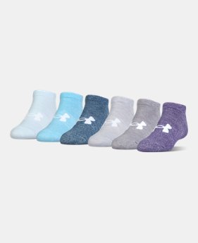 Girls’ UA Big Logo No Show Socks 6-Pack 1 Color $18.99 to $19