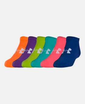 Girls’ UA Big Logo No Show Socks 6-Pack 1 Color Available $14.25