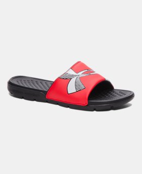 New Arrival Boys' UA Strike Checkboard Slides 1 Color $19.99