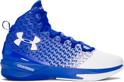 blue and white under armour shoes