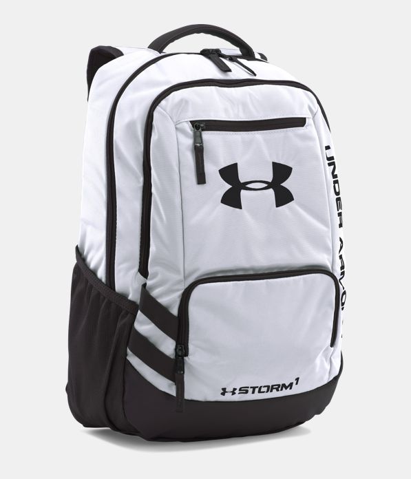UA Team Hustle Backpack, White,