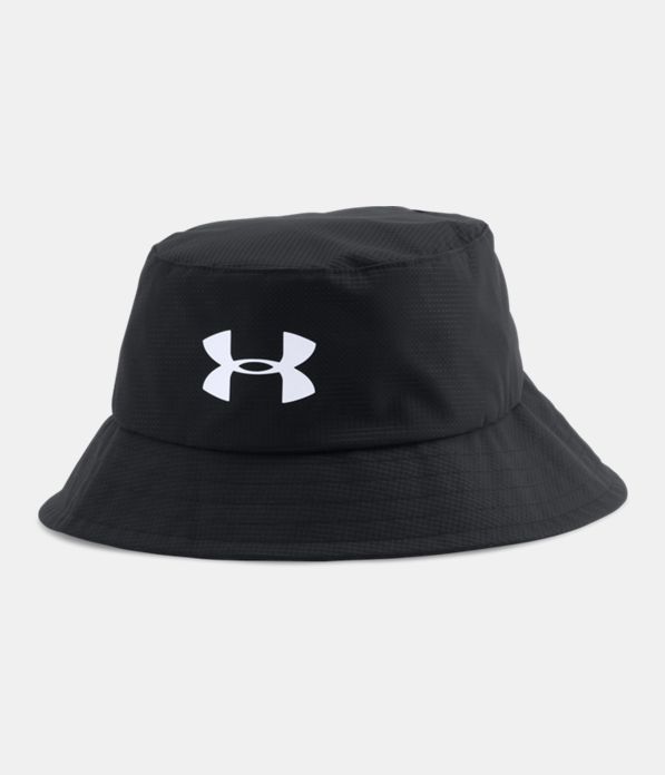 Men's UA Storm Golf Bucket Hat, Black ,