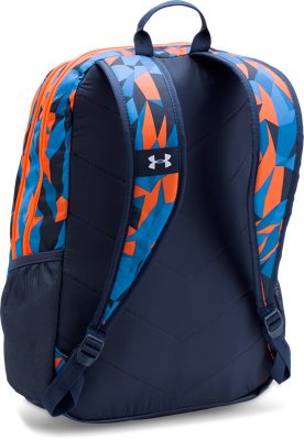 blue and orange under armour backpack