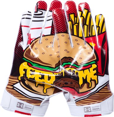 graphic football gloves