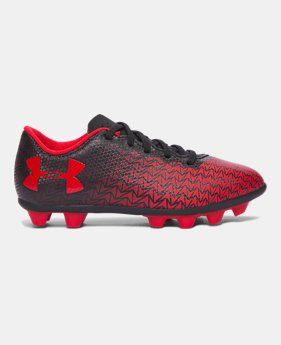 New Arrival Kids' UA ClutchFit® Force 3.0 FG Rubber Molded Jr. Soccer Cleats 6 Colors $34.99