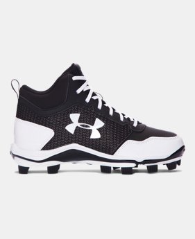Boys' UA Heater Mid TPU Jr. Baseball Cleats 3 Colors $54.99