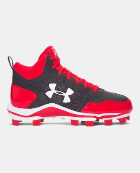 Boys' UA Heater Mid TPU Jr. Baseball Cleats 2 Colors $54.99