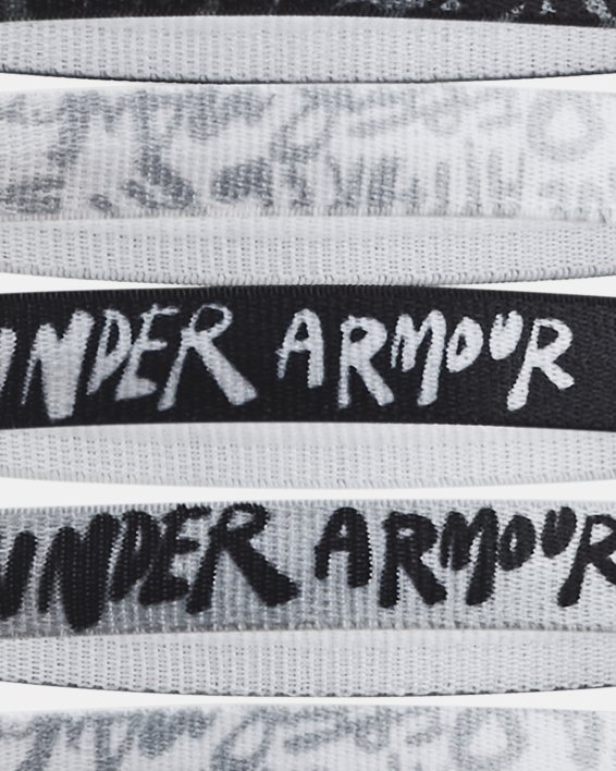 Girls' UA Graphic Headbands - 6 Pack in Black image number 0