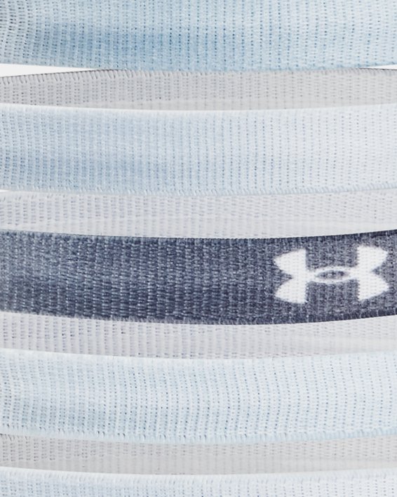Girls' UA Graphic Headbands - 6 Pack in Blue image number 1