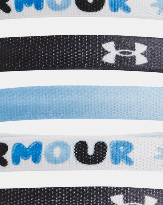 Girls' UA Graphic Headbands - 6 Pack in Blue image number 0