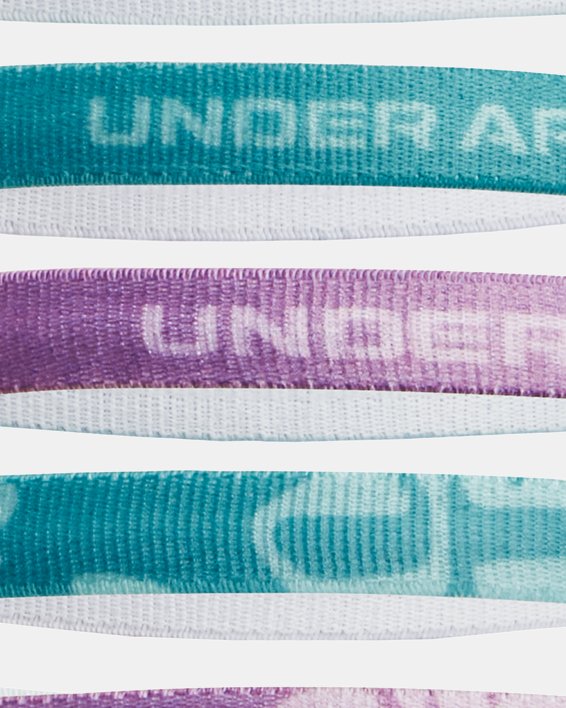 Girls' UA Graphic Headbands - 6 Pack in Blue image number 0