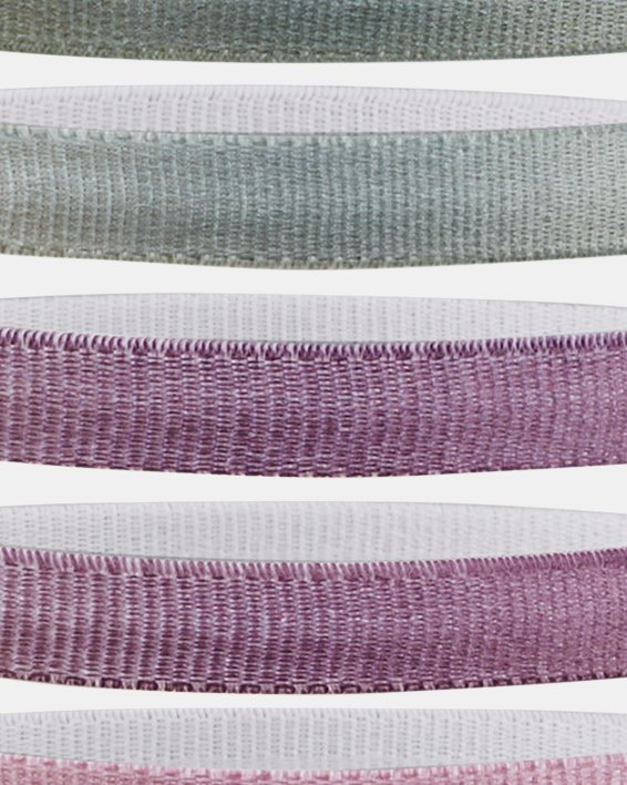 Girls' UA Graphic Headbands - 6 Pack in Purple image number 1