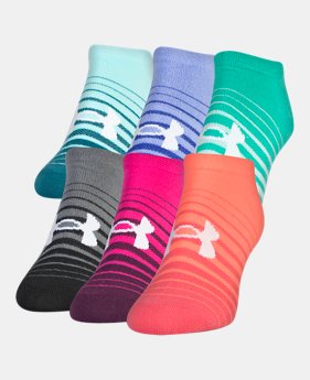 Women's UA Twist No Show Socks— 6-Pack 1 Color Available $22.99