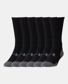 UA Resistor III Crew Socks – 6-Pack 1 Color Available $22