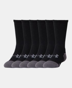 Best Seller Boys' UA Resistor III Crew Socks – 6-Pack 2 Colors Available $21