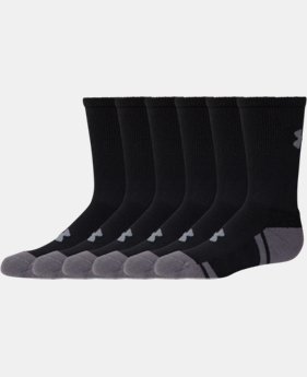 Boys' UA Resistor III Crew Socks – 6-Pack 2 Colors $24.99