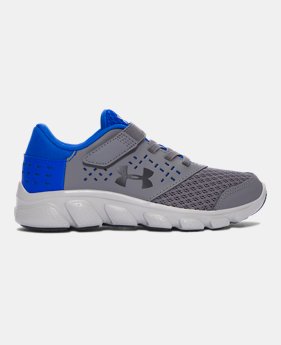 Best Seller Boys‘ Pre-School UA Micro G® Rave Adjustable Closure Running Shoes 1 Color $47.99