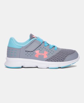 Girls' Pre-School UA Rave Adjustable Closure Running Shoes 1 Color Available $35.99