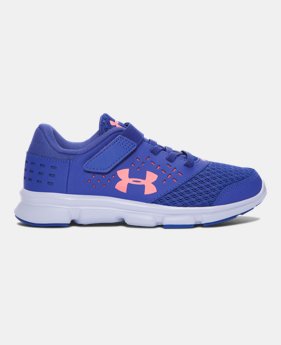 Girls' Pre-School UA Rave Adjustable Closure Running Shoes 3 Colors $47.99
