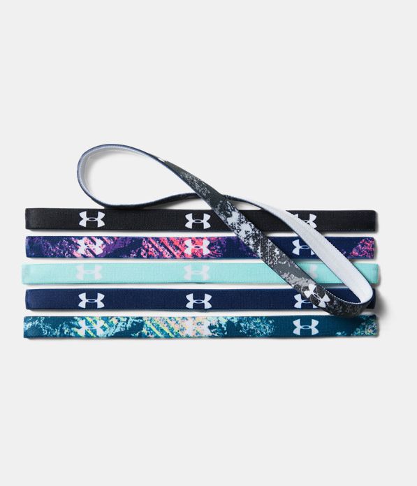 Women's UA Graphic Mini Headbands – 6-Pack, ANTHRACITE,