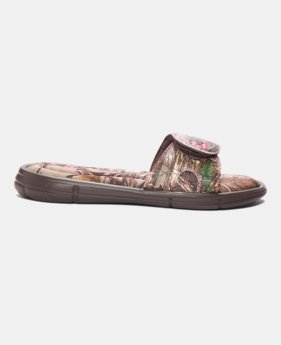 Girls' UA Ignite Camo VII Slides 1 Color $31.99