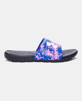 Best Seller Girls' UA Strike Floral Slides 2 Colors $19.99