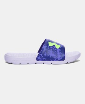 Best Seller Girls' UA Strike Floral Slides 1 Color $19.99