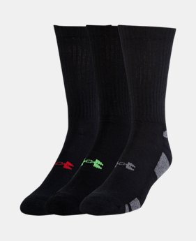 Men’s UA HeatGear® Crew Socks 3-Pack 1 Color $18.99