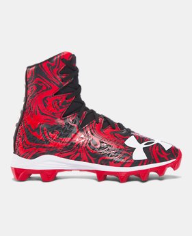 Boys' UA Highlight Lux Jr. Rubber Molded Football Cleats $54.99